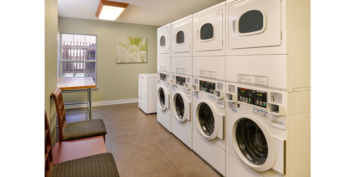 Don't worry about those stains. We have a complimentary laundry facility onsite and available 24/7!